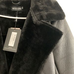 Prettylittlething black oversized aviator